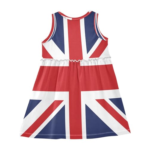 ALAZA Coconut Tree Rainbow Girls Toddler Casual Dress for Summer Sleeveless Dresses Sundress 2-8 Years2