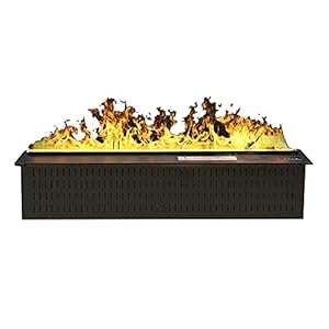 Biocamine 39 inch verzonken elektrische open haard 3D-vlameffecten, verstelbare vlam- en veiligheidsbeschermingssysteem…