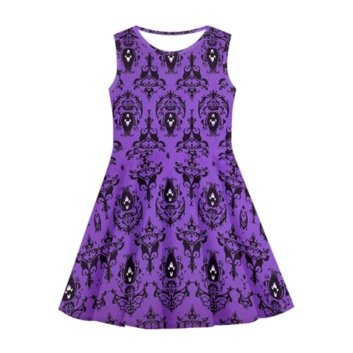 Toddler Sleeveless Dress Suit 3-16 Years Girl A-Line Swing Dress4