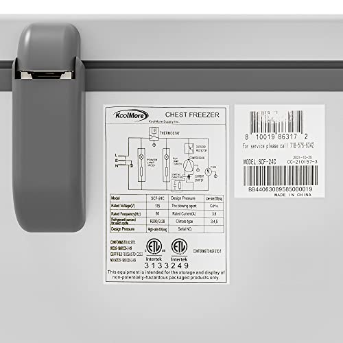 KoolMore SCF-24C Chest Freezer, 24 cu. ft, White on Fridge.com