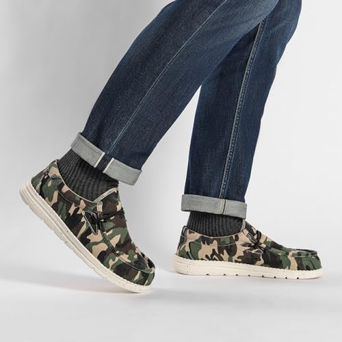 Bruno Marc Bruno Marc Men's Casual Slip-on Loafers Stretch Shoes,Size 8.5,Camo/Green,BLS211