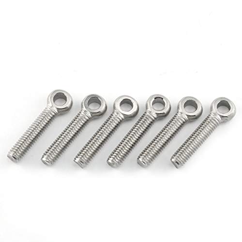 Image of E-outstanding Lifting Ring Eye Bolt 6PCS M8x40mm 304 Stainless Steel Eye Bolt Screw Axle Pin Split Pin Shaft Pin Dowel Bolt Ring Screw Loop Hole Bolt