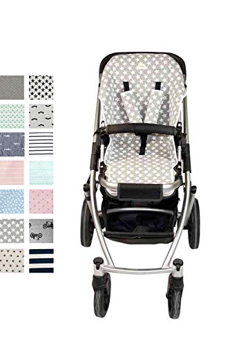 Fundas BCN ® - F128/93002 - Colchoneta para Uppababy Vista y Uppababy Cruz -Estampado Fun Vintage Star