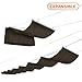 TANG 3' X 16' Retractable Pergola Shade Cover Replacement Shade Covers for Deck Porch Patio Permeable Wave Shade Sail Removable with Hardware Wire Cable(Brown)