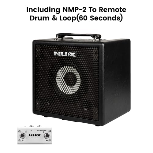 Image of NUX Mighty Bass 50BT Digital Bass Amplifier, Bluetooth Audio Stream, 60s Phrase Loop, Gate, EFX, Amp Model, IR, Modulation, Reverb, Portable Depth Tone to-Go, USB Audio Stream