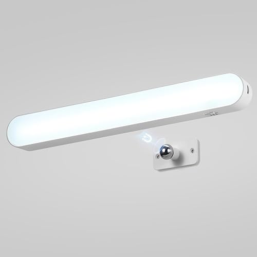 Combuh Barra de luz LED recargable para maquillaje, iluminación LED para espejo, 11 pulgadas, súper brillante, 14 días de duración, funciona con