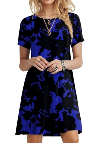 Image of POPYOUNG Women's Dress Fall Outfits Casual Midi Sundress