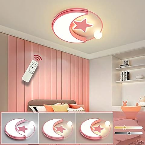 33W LED Ceiling Light, Ceiling Lamp for Boys and Girls Bedroom, Dimmable Chandelier with Remote Control, Modern Design Acrylic Lampshade Ceiling Lamp, Living Room Bedroom Lamp Cover