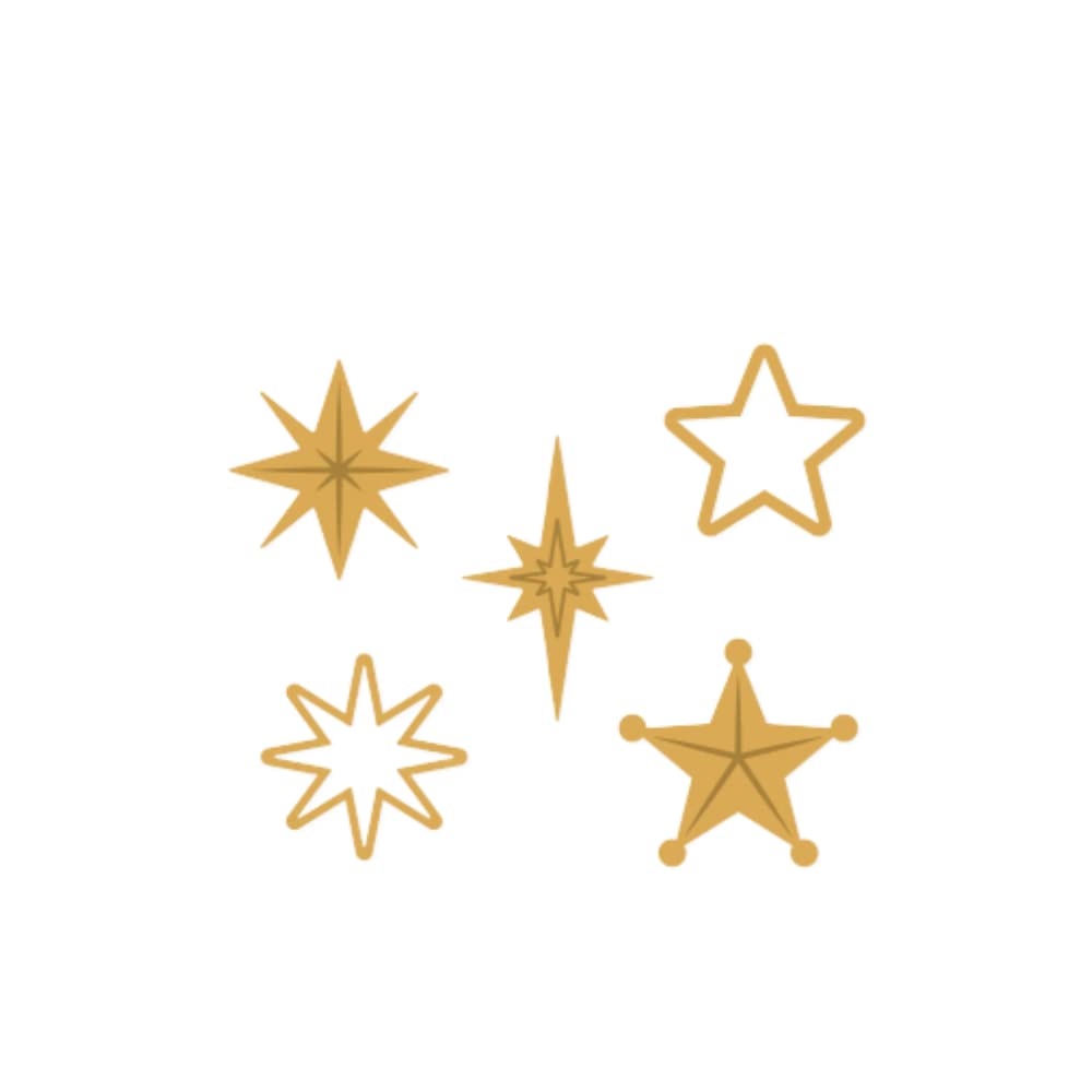 Craftelier - Mini Cutting Dies for Card Making, Scrapbooking and Craft Projects and Creations | Star Shape - Approximate Cutting Size Between 1/2" x 1/2" and 1/2" x 3/8"
