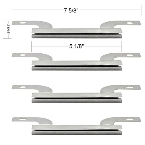 Hotsizz 09423(4-pack) Stainless Steel crossover tube Replacement for Select Gas Grill Models by Brinkmann and Others