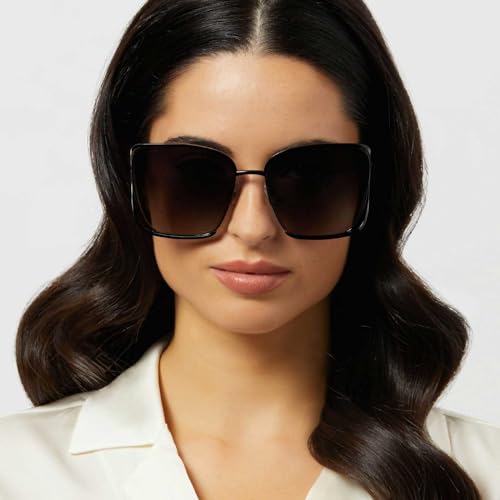 DIFF Iconica Francesca Oversized Metal Sunglasses for Women UV400 Polarized Protection4