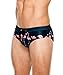 MIZOK Men's Sexy Swimwear Swim Briefs Bikini Swimsuits Print Surfing Short （L，Swan