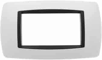 Placca Bombe 4M 4 Posti Bticino Living International - Titanio, Per Scatola 504