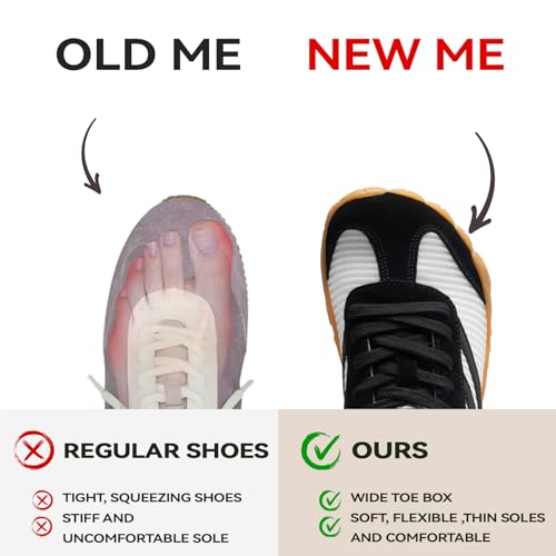 Image of Barefoot Shoes Women Casual Sneakers,Wide Toe Box Shoes Women Zero Drop Barefoot Shoe Men,Minimalist Trail Running Shoe,Non-Slip Lightweight Breathable Comfortable Fashion Walking Hiking Shoes Unisex