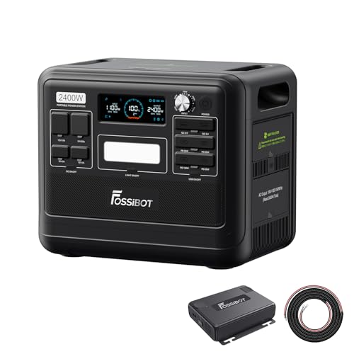 Amazon.co.jp: FOSSiBOT F2400 ポータブル電源 580W 走行充電器 2点