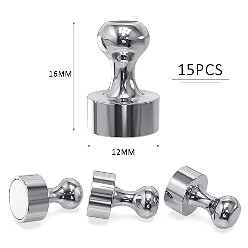 15 magneti da 12 x 16 mm, magnetici rotondi in