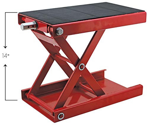 Extreme Max 5001.5044 1100 lb. Motorcycle Scissors Jack - Wide