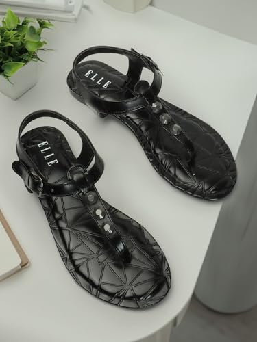Image of ELLE womens Fashionable Backstrap Comfortable Flats for Daily Use I Work Use I Casual Use I Party Use I El-js-wn-33 Flat Sandal
