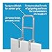 Carex Tri-Grip Bathtub Rail with Chrome Finish - Bathtub Grab Bar Safety Bar For Seniors and Handicap - For Assistance Getting In and Out of Tub, Easy to Install on Most Tubs,Silver