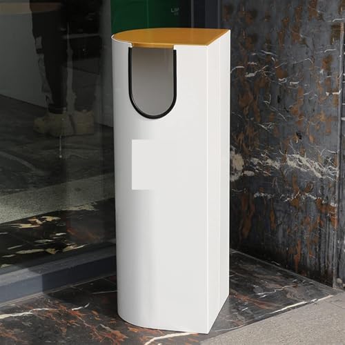 Large Outdoor Trash Can with Gold Lid - Durable Waste & Recycling Bin for Business, Ideal Indoor/Outdoor Garbage Container, Heavy-Duty Design for High Capacity