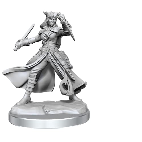 WizKids D&D Frameworks Tiefling Rogue Female Sin Pintar miniatura 4