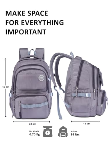 Image of Lavie Sport Terrain Laptop Backpack | 36 Liters | Fits Upto 16 Inch | Laptop Compatiable | Rain Cover