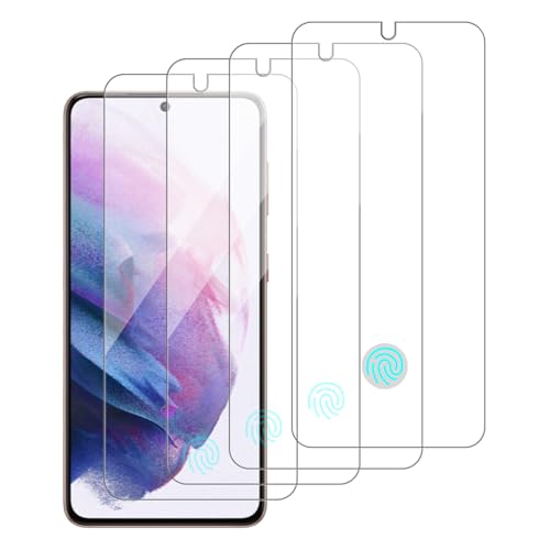 iCsapr 4 Pack Glass Screen Protector Compatible for Samsung Galaxy S21 5G / SM-g991u [9H Hardness]-HD Screen Tempered Glass Scratch Resistant Easy Install [Case Friendly]