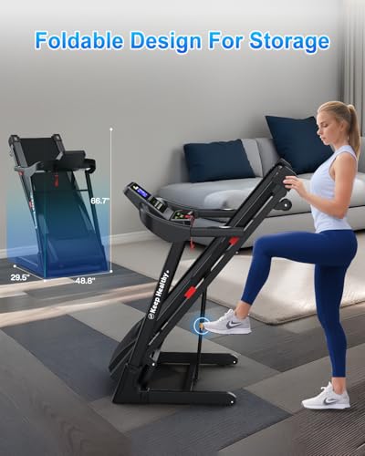 Image of FYC Folding Treadmill for Home with Incline 330lb Weight Capacity 3.5HP Portable Electric Treadmill with Bluetooth, 12 Preset Programs Exercise Running Machine Easy Assembly