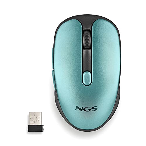 Souris sans fil rechargeable avec touches silencieuses NGS Evo Rust Ice bleu 1600 DPI