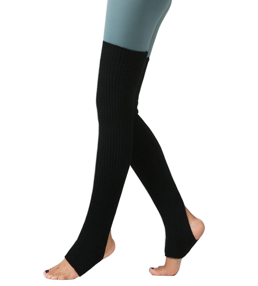CHUNG Women Teenagers Over Knee Thigh High 29 5 Leg Warmers Stirrup Thermal Long Yoga Ballet Dance