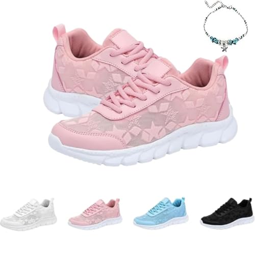 Women's Luxurious Orthopedic Sneakers, Needvu Orthopedic Sneakers, Lace Print Hollow Breathable Mesh Shoes, Soft Sole Arch Support Sports Shoes