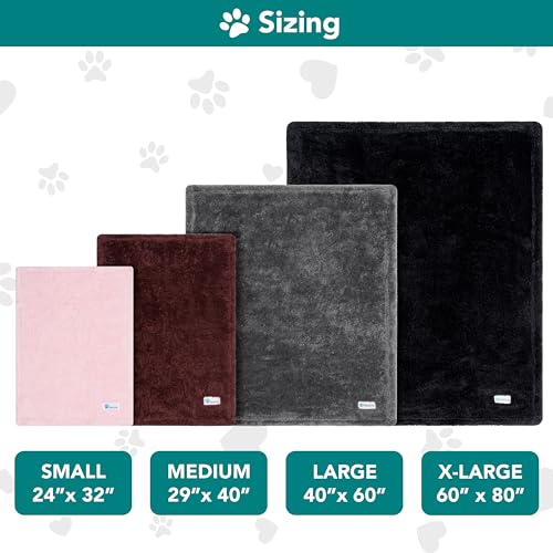 Image of PetAmi Fluffy Dog Blanket for Small Medium Large Dogs, Sherpa Soft Warm Pet Fleece Throw for Indoor Cats, Fuzzy Plush Shaggy Blanket Furniture Protector Sofa Couch Bed, Pink 29x40