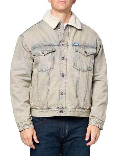 Image of HUGO Men's Sherpa Lining Jean Jacket, Steel Grey, L
