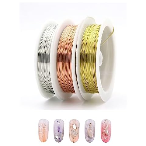 3 Rolls Tarnish Resistant Copper Wire Cover