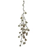 Admired By Nature 28' H Glitter Bell Hanging Spray Holiday Winter Christmas for Christmas Trees, Home Decor, Wall Christmas Décor Indoor Wedding, Party Christmas Decorations, Cemetery Décor, Gold
