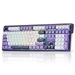 Redragon K745 PRO Wireless Gasket RGB Gaming Keyboard, 108 Keys Mechanical Keyboard w/Extra 4 Hotkeys, Hot-Swap South-Facing LED Socket, 5-Layer Noise Dampening, Round PBT Keycaps, Mint Mambo Switch