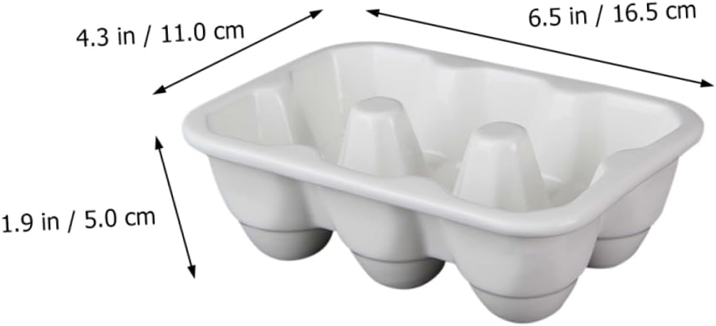 6grids Egg Storage Holder Egg Organizer Fridge Holder Deviled Tray Display for Refrigerator