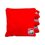 ACA Daily 66x Regulation Cornhole Bags Weather Resistant Resin Filled 6x6 Set of 4 Red