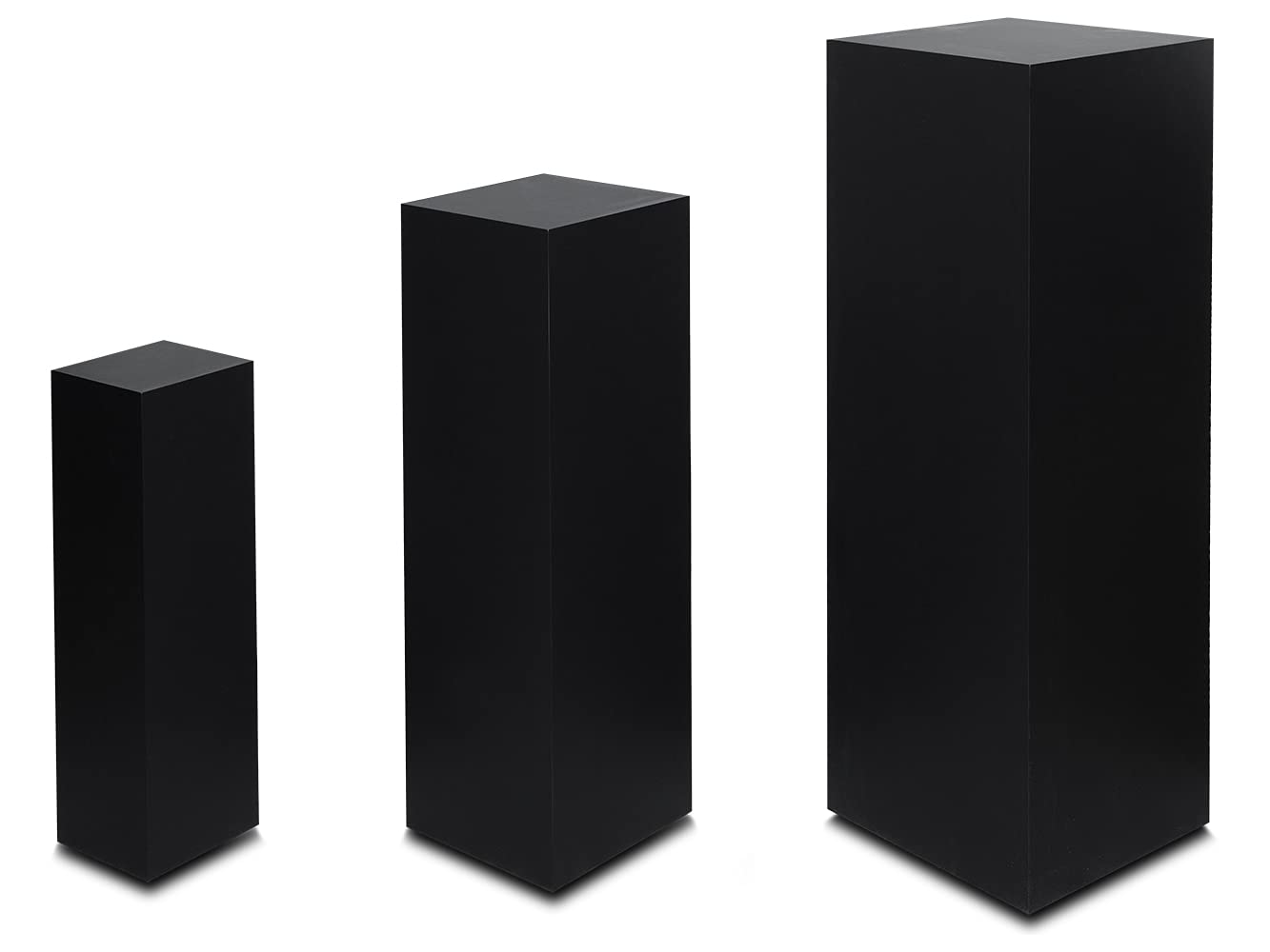 Dekosäule innen/außen, Säule/Podest/Sockel in 3 Größen (Schwarz Matt, Innensäule 80x25x25 cm)