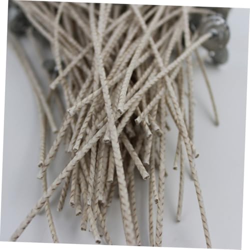 Kit 100 mechas para velas con base y pestañas natural miniatura 4