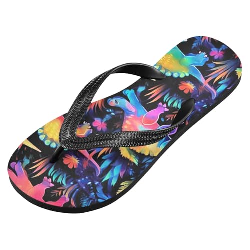 Women Beach Summer Casual Flip Flop Cute Dinosaur ColorQuick Dry Sandals Slipper for Men 214A4596