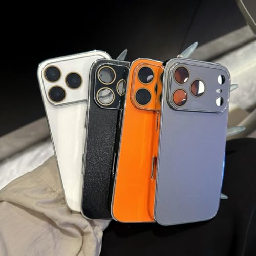 Protection antichoc iPhone 14 coque de luxe en verre mat et grand module photo