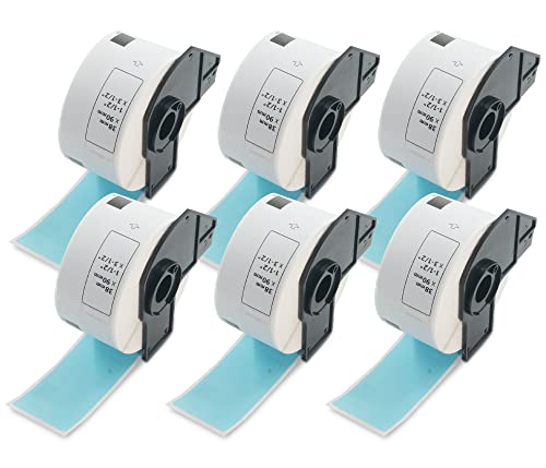 Grandes étiquettes Brother DK-1208 bleu clair 6 rouleaux pour éviter les erreurs