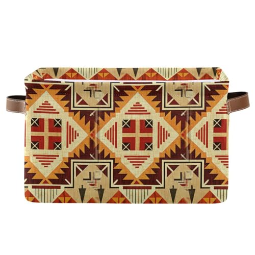 WELLDAY Native American Style Storage Bin Cube