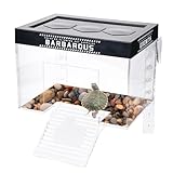 Black Turtle Basking Platform, Basking Platform for Aquatic Turtle Tank Accessories Turtle Cage, 11.8*7.87*7.87 Inch Floating Turtle Dock Habitat, Elevated Topper Decor for Hermit Crab Tank(Large)