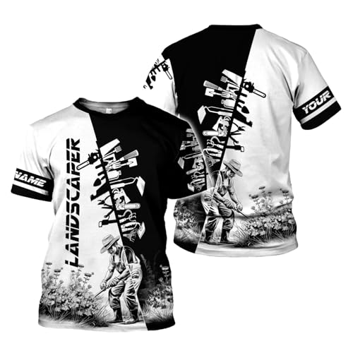 Personalized Landscaper Shirt for Men Women, Gardener 3D T-Shirt, Landscape Architect Hoodie Shirts Gift Landscapers 4 Multicolor