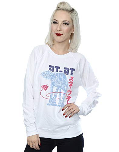 Absolute Cult Star Wars Women's Kanji AT-AT Sweatshirt White Large