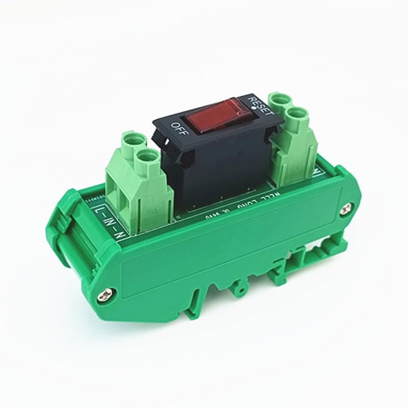 DIN Rail Mount Rocker Switch Thermal Circuit Breaker Overload Protector Module.