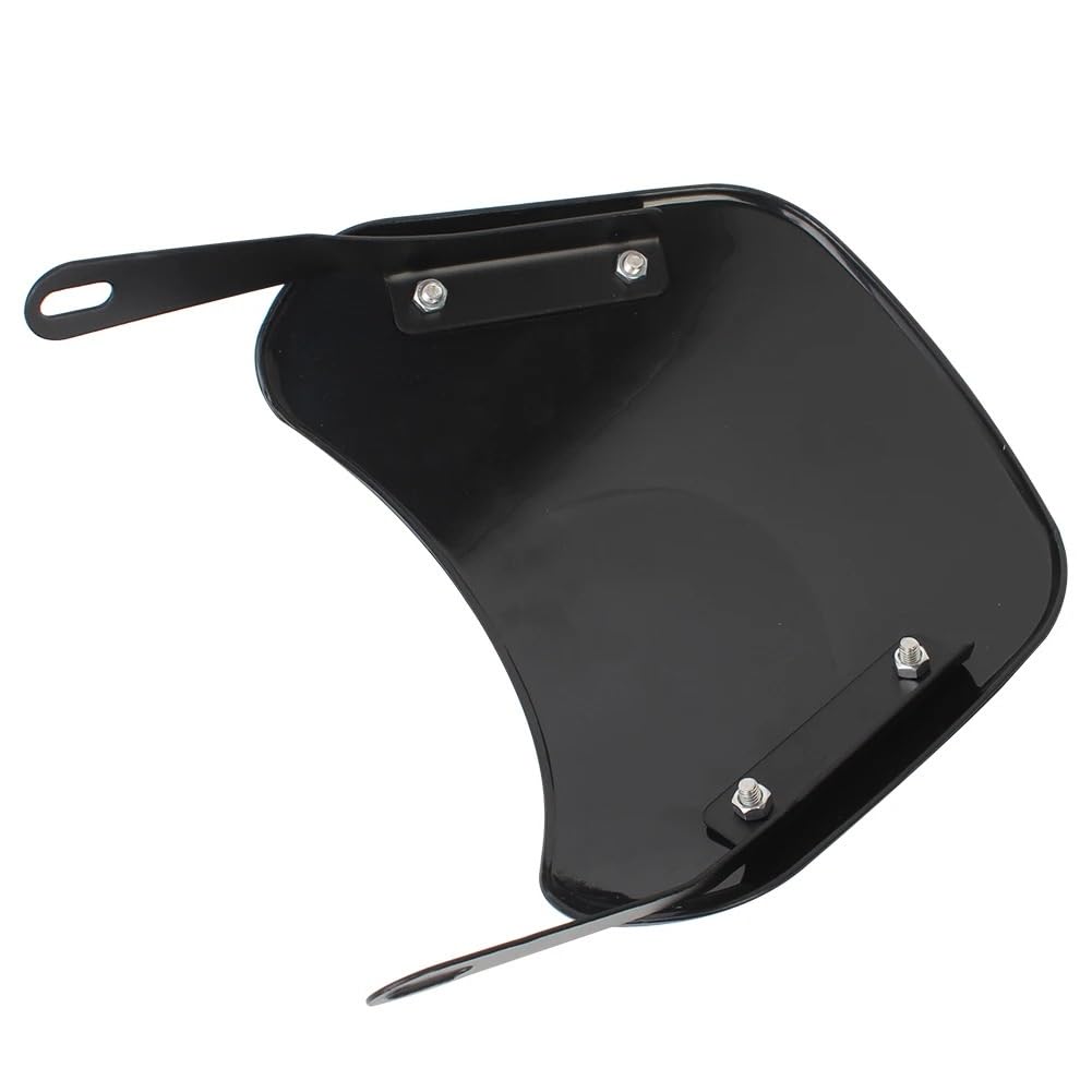 Deflettore per Moto Parabrezza deflettore Antivento Regolabile per Faro Universale Nero da 6,5 ​​"-9,45" per Ha&rley Deflettore Parabrezza