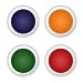 Produktbild Schutzfolie Aufkleber kompatibel mit Apple AirTag - 4 Stück, rot, grün, blau, orange, Kratzer-Schutz Folie für AirTags